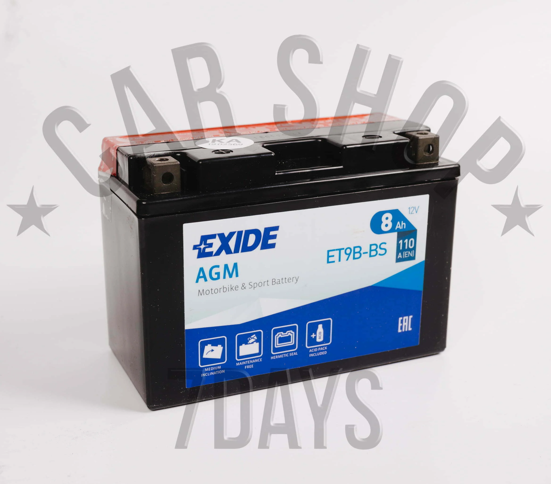 EXIDE AGM ET9B-BS 8Ah 110A